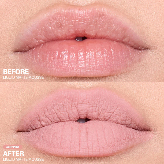 Liquid Matte Mousse Soft Blur Lip Cream-Baby Pink - For a cool-toned pink flush look use