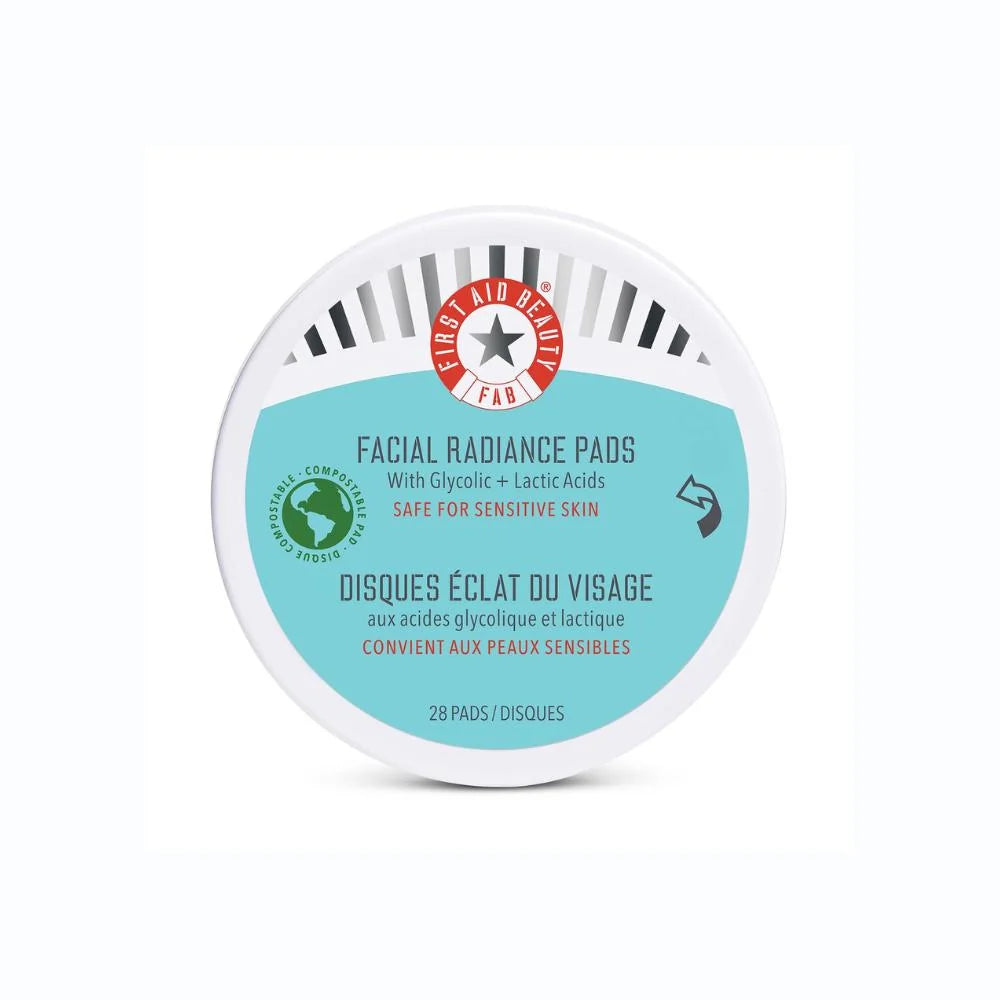 Brighten + Glow Facial Radiance Pads with Glycolic + Lactic Acids