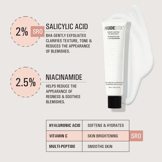 Blemish Clarifying Gel Moisturizer
2% SALICYLIC ACID + 2.5% NIACINAMIDE