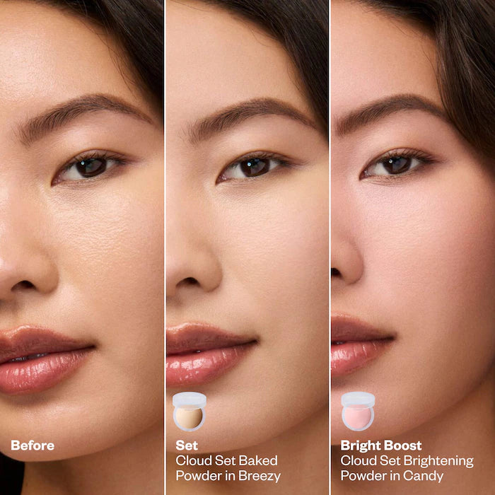 Mini Cloud Set Baked Setting & Smoothing Talc-Free Vegan Powder-Candy - sheer brightening pink
