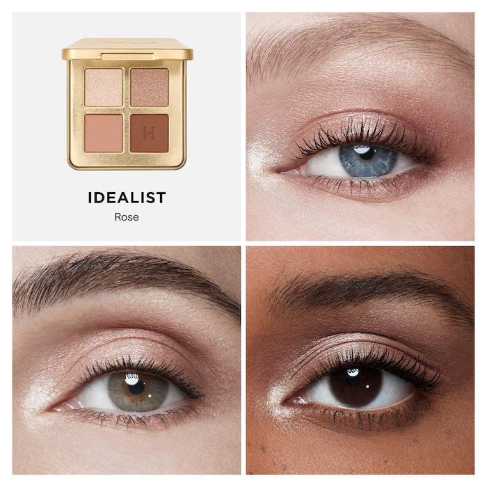 Curator™ Eyeshadow Palettes-Idealist - shimmer pearlescent pink, satin soft coral, shimmer rose gold, matte rosewood
