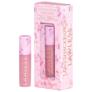 Forget The Filler Lip Plumper Line Smoothing Gloss-Happy Thoughts x LoveShackFancy - shimmering pale lavender with a pink vanilla sugar flavor