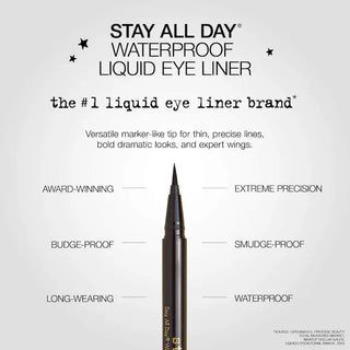 Stay All Day® Waterproof Liquid Eye Liner-Intense Black - jet black