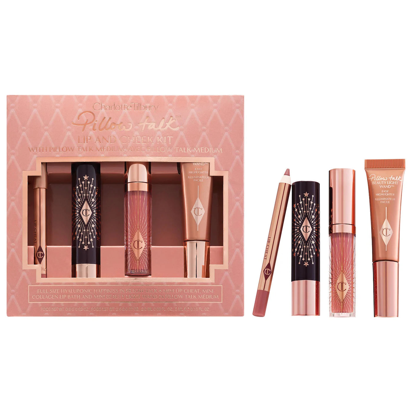 Charlotte Tilbury - Pillow Talk Iconic Lip and Cheek Secrets Set- Pillow talk medium