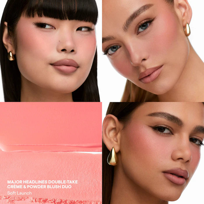 Major Headlines Double-Take Crème & Powder Blush Duo-Soft Launch - neutral soft coral (NEW)
