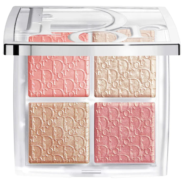 Backstage Glow Maximizer Face Palette-003 Pearly Peach Glow - a harmony of contrasted peach and platinum shades