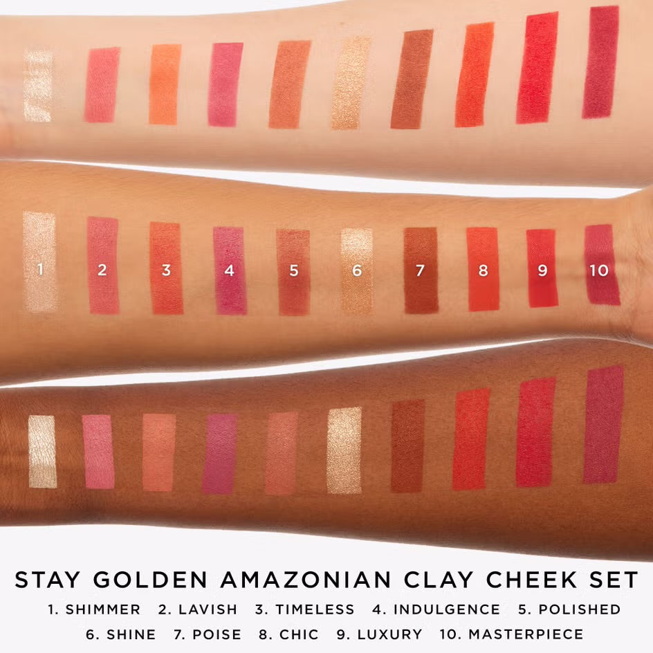 stay golden Amazonian clay cheek set- Red & berries