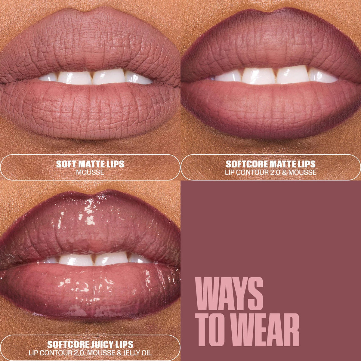 Liquid Matte Mousse Soft Blur Lip Cream - Warm Brown - For a warm toffee brown look use