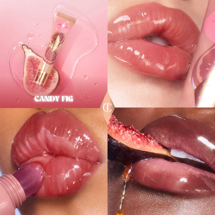 Unreal Lips Healthy Glow Nectar Nourishing Lip Oil with Hyaluronic Acid and Vitamin E-Juicylicious Candy Fig - a berry-russet