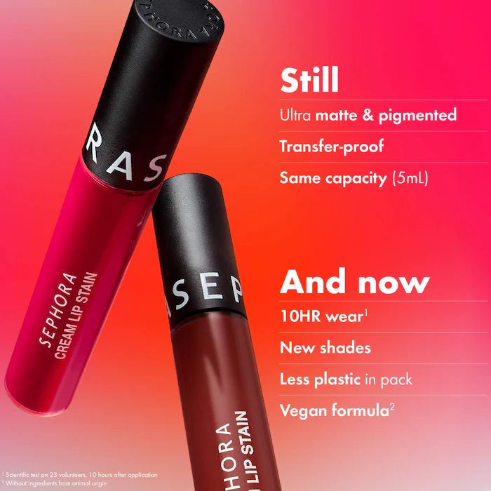 Cream Lip Stain 10HR Liquid Lipstick-122 Casual Peach - matte peachy pink ( BEST-seller )