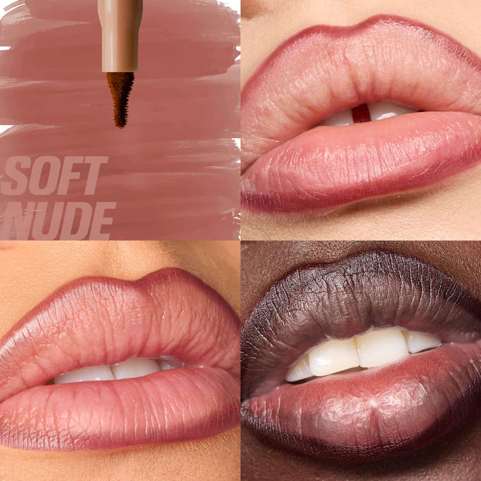 Lip Contour Lip Stain for 12-Hour Wear-Soft Nude - neutral brown
