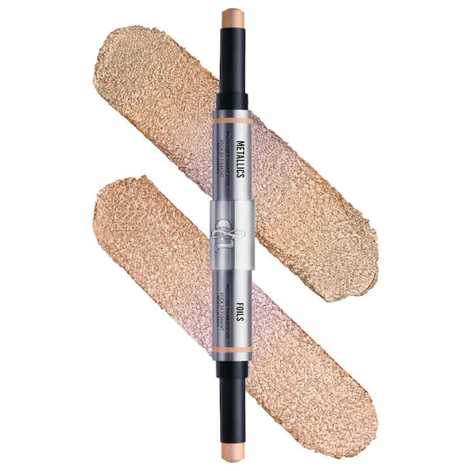 Colorfix Stix - Multi-Use Pearl Pigment Stick for Eye, Cheek & Lip- Duo #5 Cassiopeia & Astra - rose gold metallic with warm honey shimmer/ light champagne foil with gold & silver sparkle