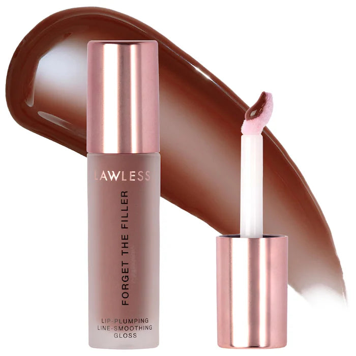 Forget The Filler Lip Plumper Line Smoothing Gloss-Maple Sugar - warm truffle