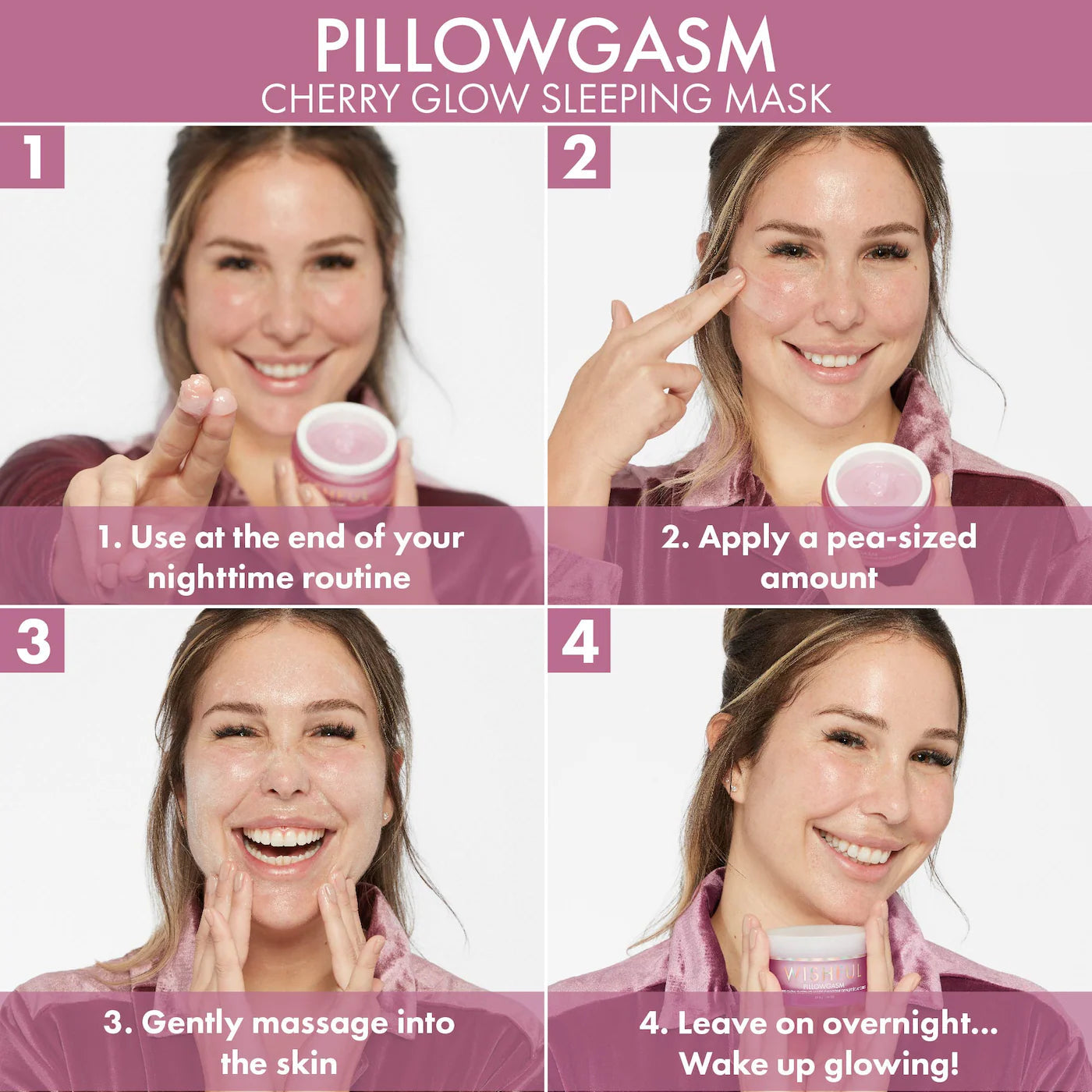 WISHFUL
Wishful - Pillowgasm Vitamin-Rich Cherry Glow Sleep Mask | 55 g