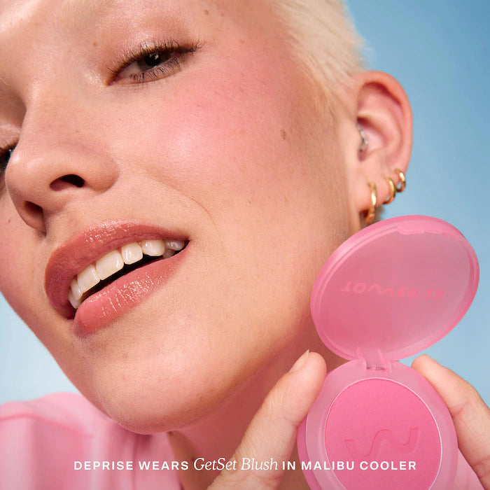 GetSet® Blur + Set Matte Powder Blush-Malibu Cooler - cool baby pink
