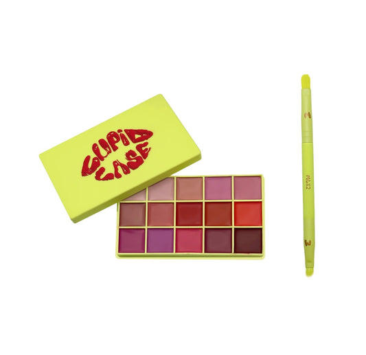 Cupid Case Lip Palette & Lip Brush Set- Rose garden