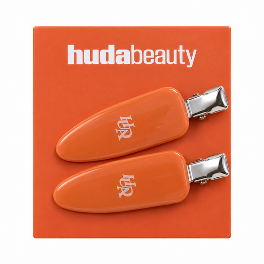 Huda beauty hair clips - peach