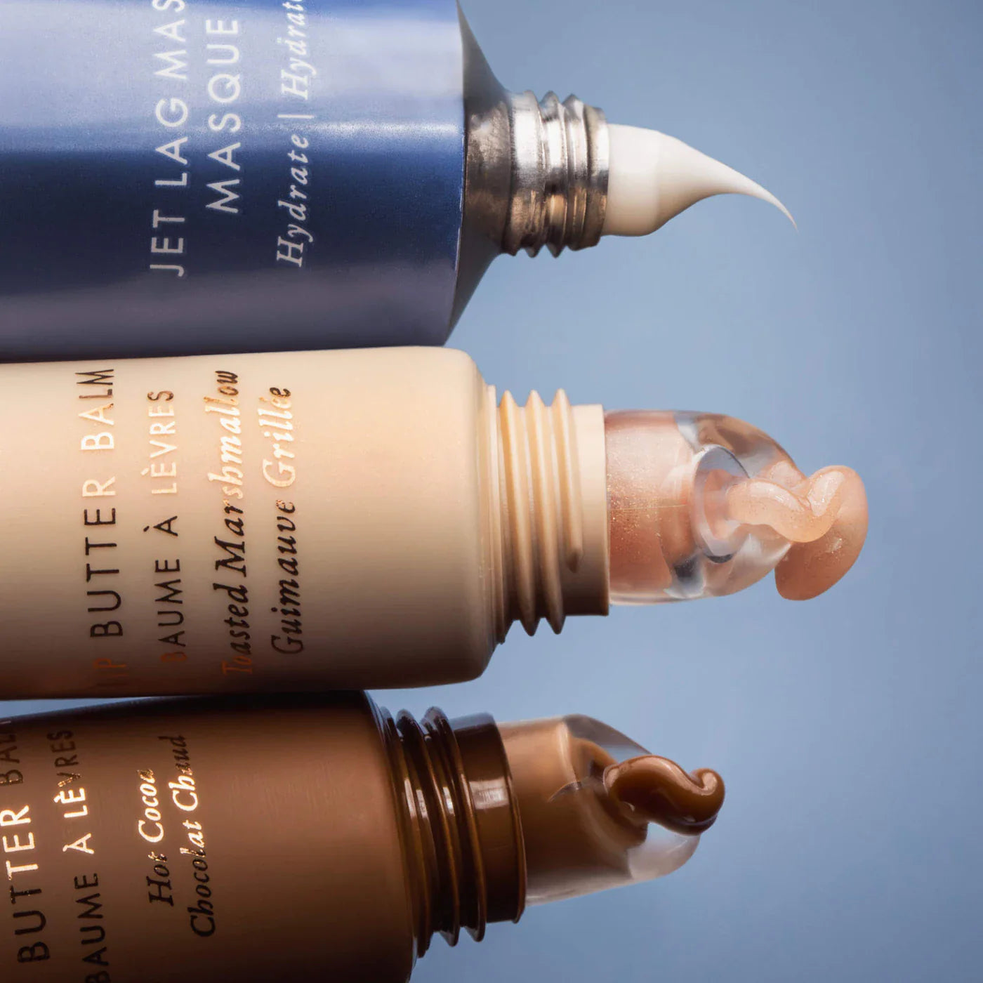 Summer Fridays - The Holiday Trio Set with Lip Butter Balm in Hot Cocoa & Toasted Marshmallow (120$ value)