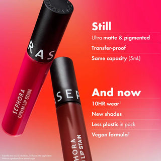 Cream Lip Stain 10HR Liquid Lipstick-127 Frozen Pomegranate - matte berry red