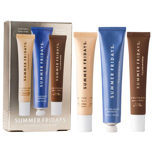 Summer Fridays - The Holiday Trio Set with Lip Butter Balm in Hot Cocoa & Toasted Marshmallow (120$ value)