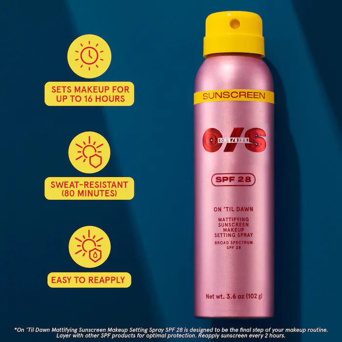 On 'Til Dawn Makeup Setting Spray with SPF 28