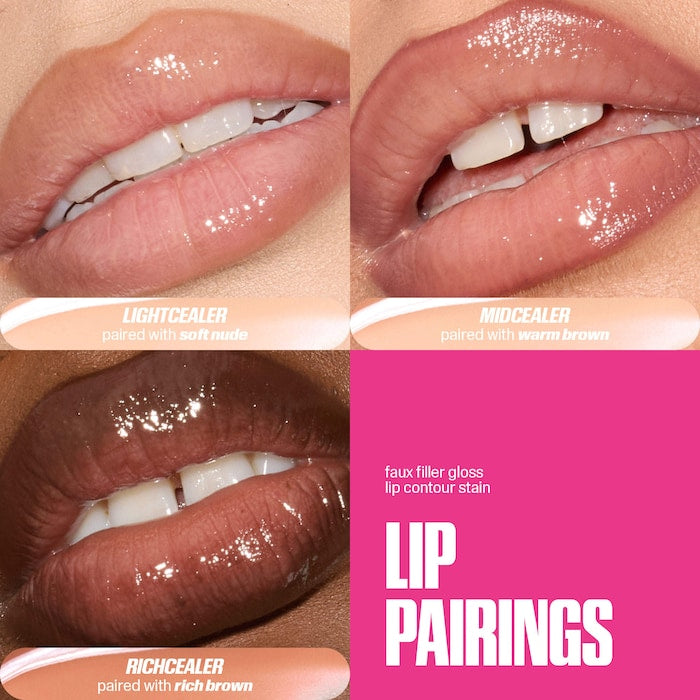 Faux Filler Shiny Non-Sticky Lip Gloss-NEW