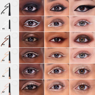 12HR Colorful Waterproof Retractable Eyeliner-04 Matte Terracotta - warm reddish brown