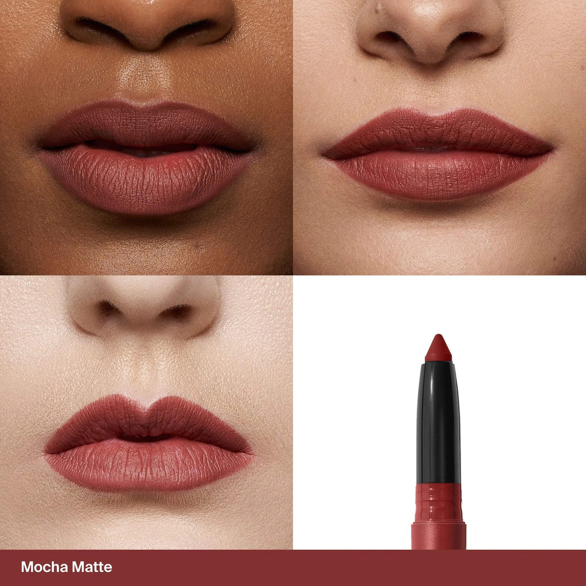 Le Monster Lip Crayon Vegan Lipstick and Lip Liner - MOCHA MATTE