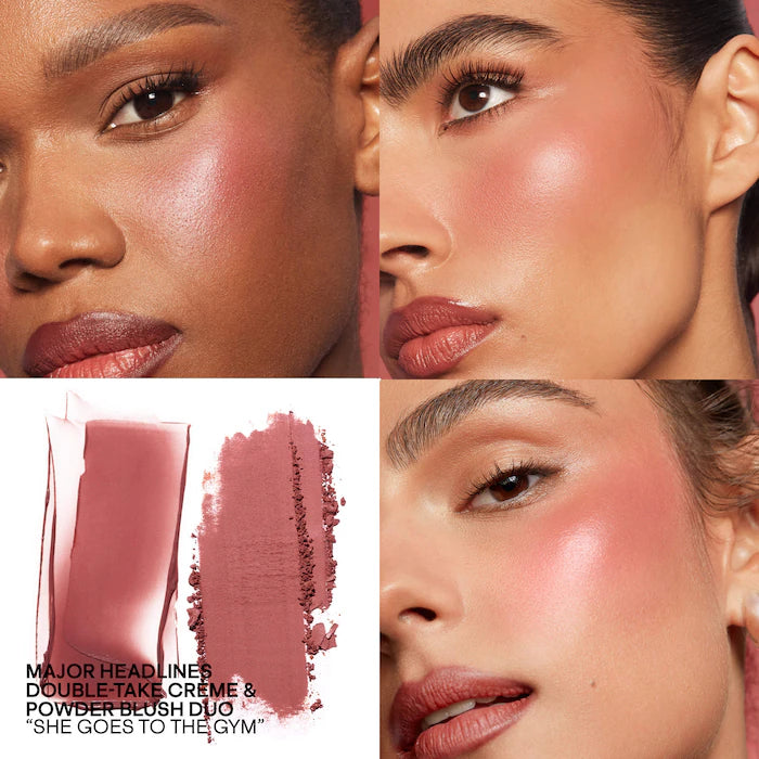 Mini Major Headlines Double-Take Crème & Powder Blush Duo-She goes to the gym