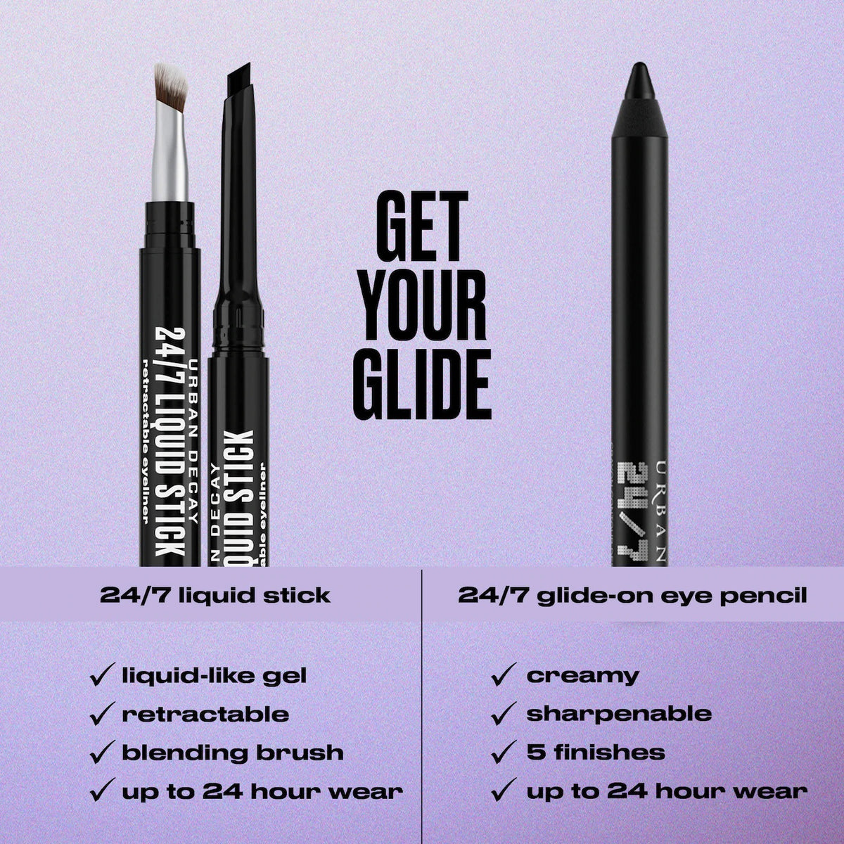 24/7 Glide-On Waterproof Eyeliner Pencil - Black Velvet