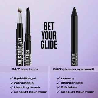24/7 Glide-On Waterproof Eyeliner Pencil - Black Velvet