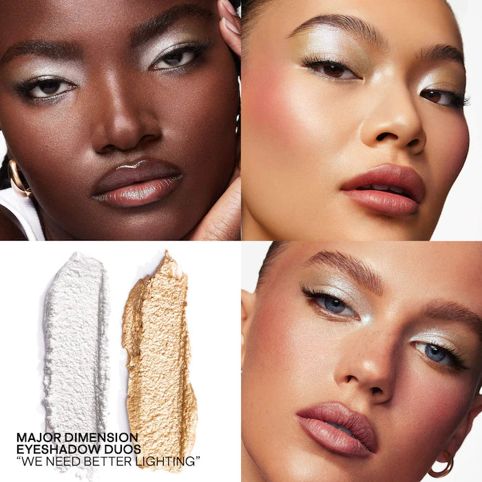 Major Dimension Eye Illusion Eyeshadow Duo-We Need Better Lighting - pearl sparkle, golden sparkle