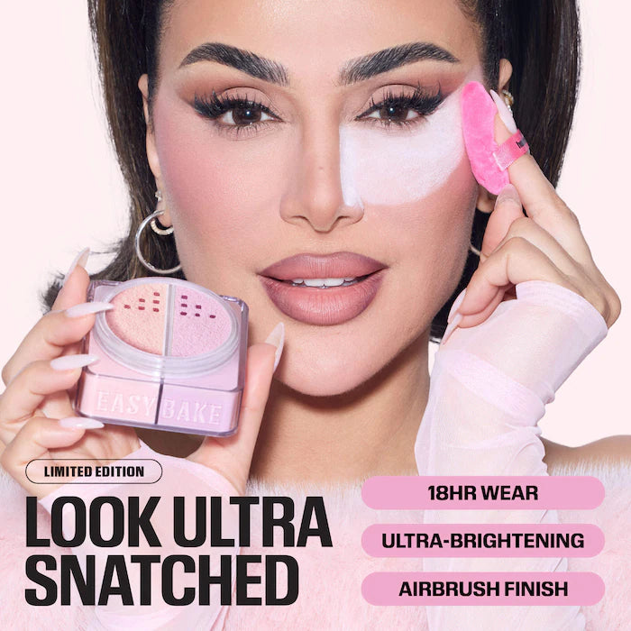 Easy Bake Loose Powder Brightening + Correcting Duo-Cherry Lilac - cherry blossom cake