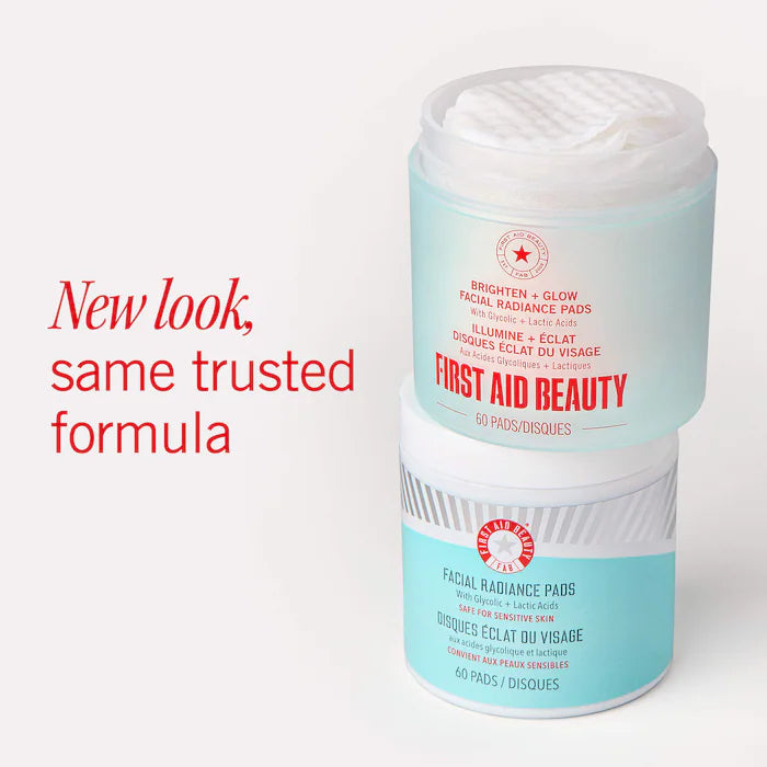 Brighten + Glow Facial Radiance Pads with Glycolic + Lactic Acids