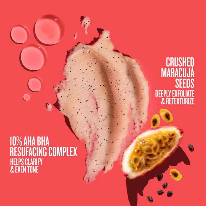Bom Dia Body Scrub 10% AHA BHA Resurfacing Complex + Crushed Maracujá Seeds