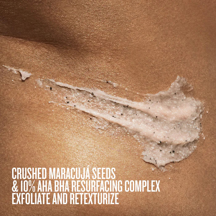 Bom Dia Body Scrub 10% AHA BHA Resurfacing Complex + Crushed Maracujá Seeds