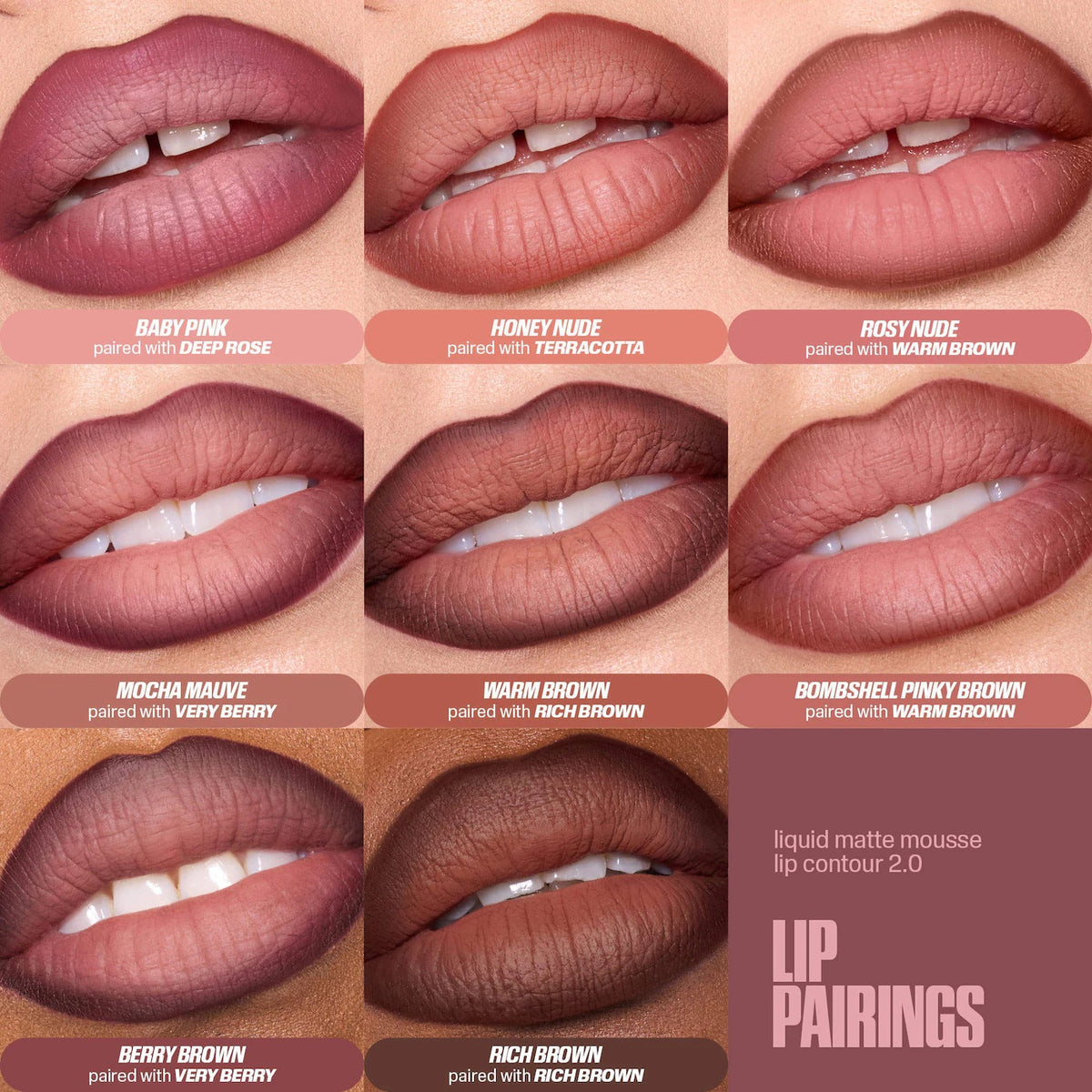 Liquid Matte Mousse Soft Blur Lip Cream - Rich Brown - For a deep burnt cacao look use