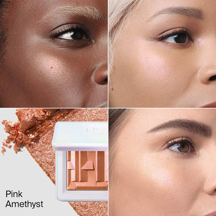 Bio-Radiant Gel-Powder Illuminating Highlighter with Fermented Arnica-Pink Amethyst - magenta pink
