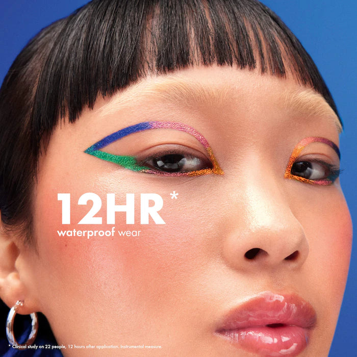 12H Colorful Special Effects Multichrome Eyeliner-03 Celestial Blue - vibrant, shimmering blue with hints of purple