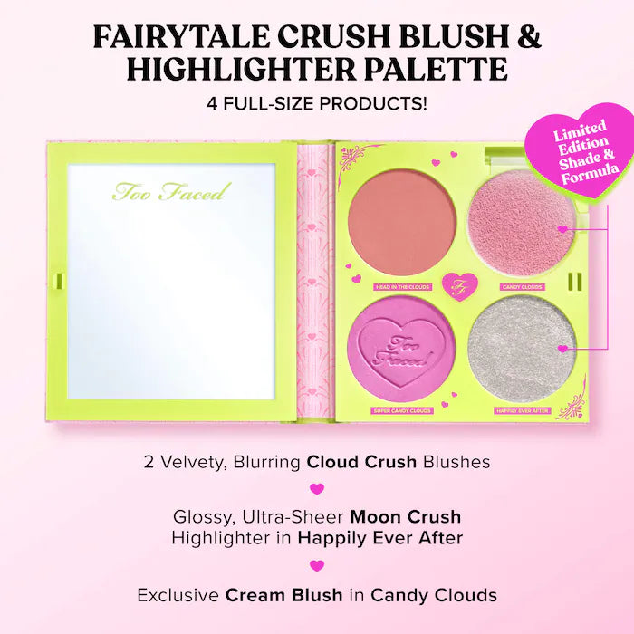 Fairytale Crush Blush & Highlighter Palette Makeup Set