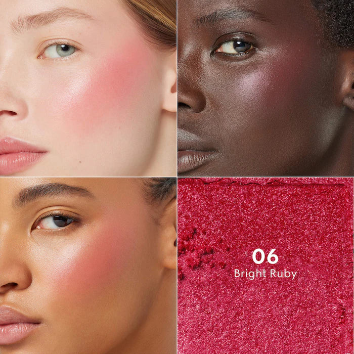 Glow Dewy Powder Blush-06 - Bright Ruby - red