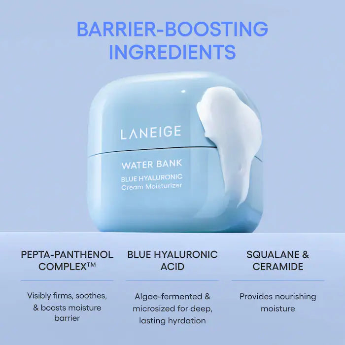 Mini Water Bank Blue Hyaluronic Cream Moisturizer for Moisture Barrier Repair-20ML