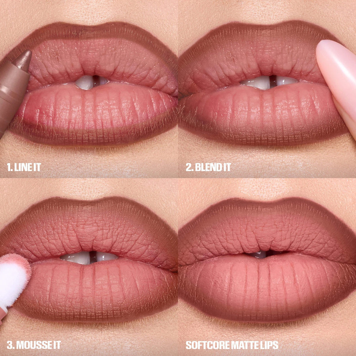 Liquid Matte Mousse Soft Blur Lip Cream - Rich Brown - For a deep burnt cacao look use