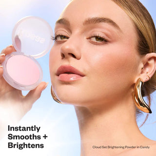 Mini Cloud Set Baked Setting & Smoothing Talc-Free Vegan Powder-Candy - sheer brightening pink