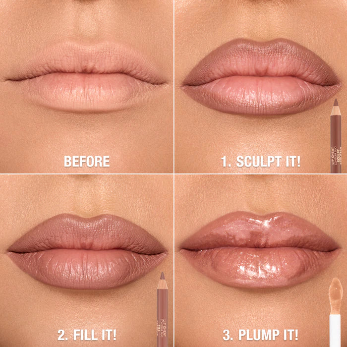 Super Nudes Lip Cheat Contour Duo Lip Liner-Medium - Sculpt: Neutral Cool Taupe Fill: Warm Sepia