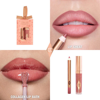 Mini Pillow Talk Glossy Lip Duos-Pillow talk medium