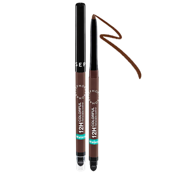 12HR Colorful Waterproof Retractable Eyeliner-30 Matte Chocolate Brown - rich brown