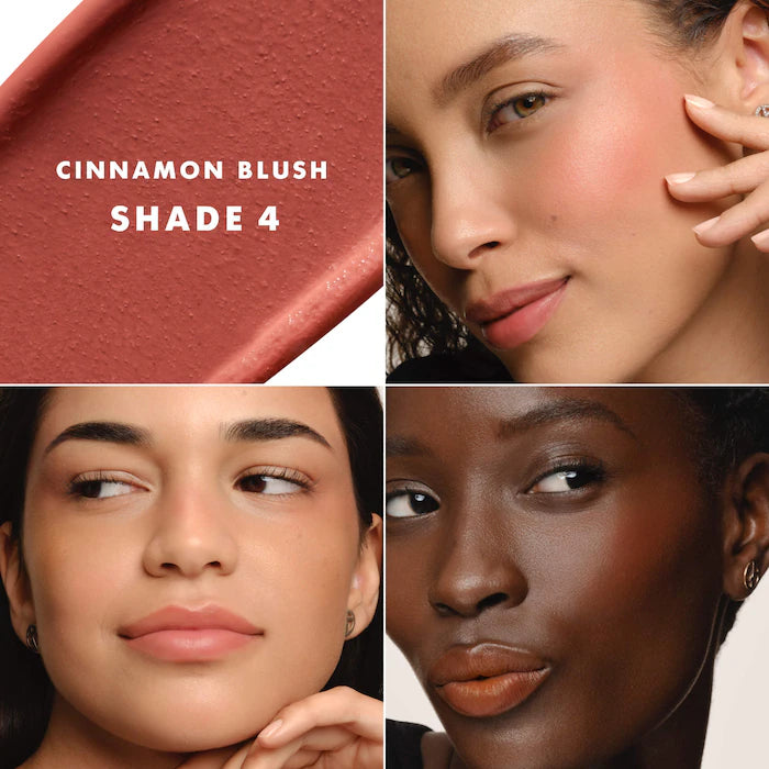Dolci Blush Smoothing Cream-to-Powder Soft-Matte Balm-4, Cinnamon Blush - neutral brick brown