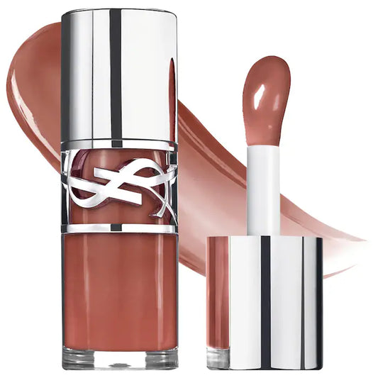 YSL Loveshine Plumping Lip Oil Gloss with Hyaluronic Acid-04 Honey Pure Love - sheer rose brown