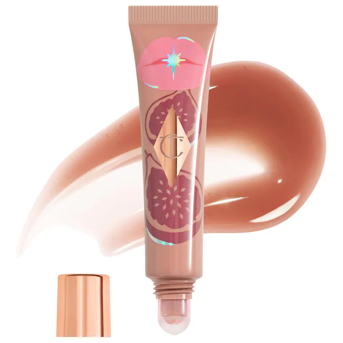Unreal Lips Healthy Glow Nectar Nourishing Lip Oil with Hyaluronic Acid and Vitamin E-Juicylicious Candy Fig - a berry-russet